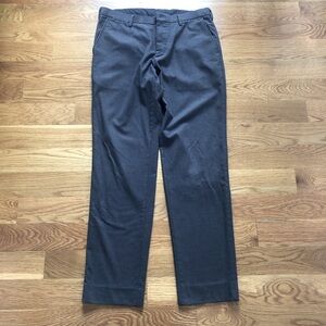 Uniqlo Medium Gray Grey Heattech Lightweight Dress Hemmed Pants 33x30